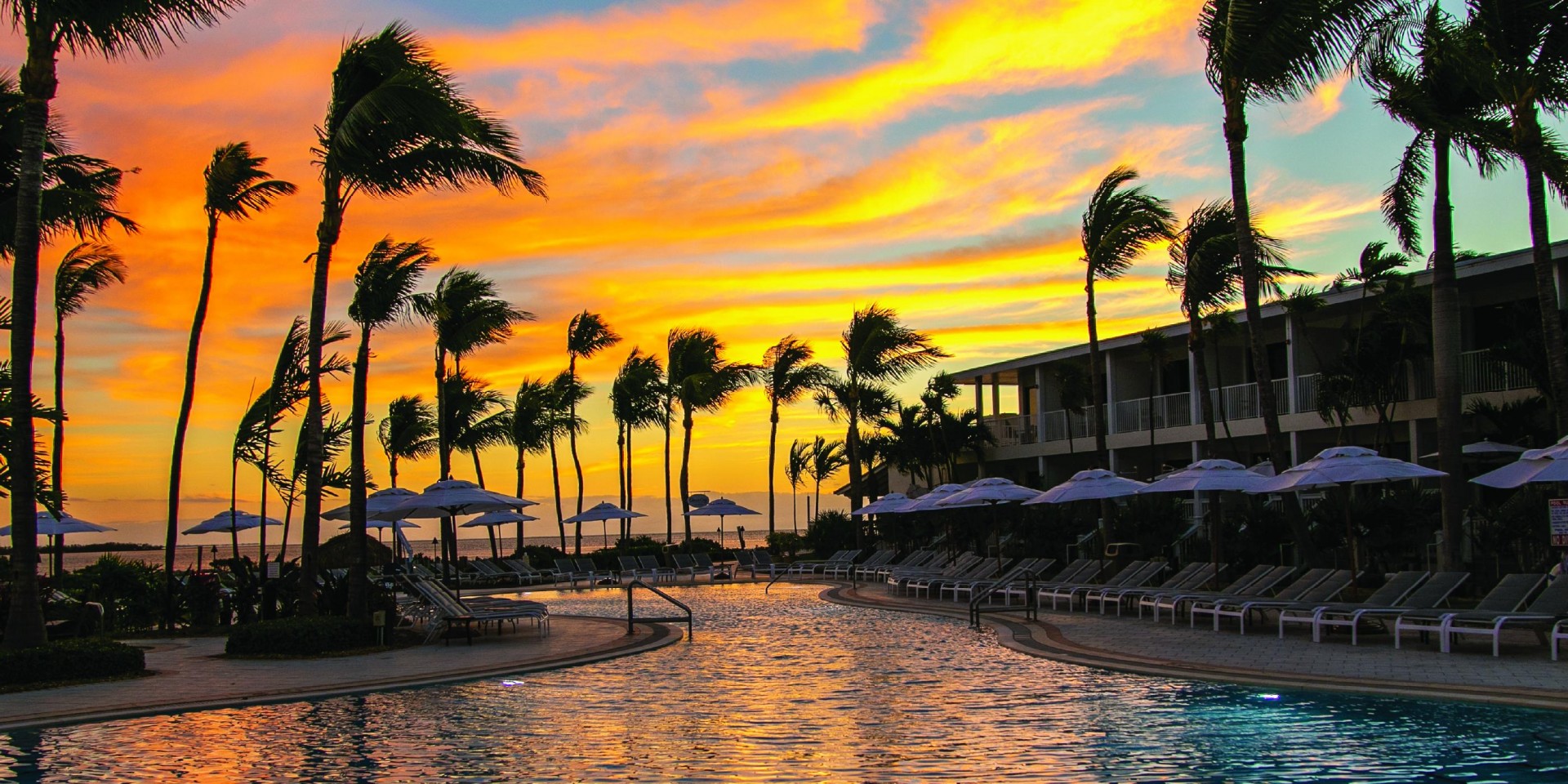 Sunset at Hawks Cay resort