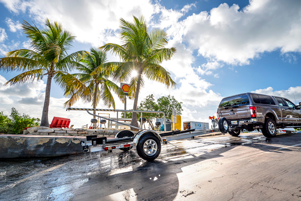 Boat ramp and trailer parking available at our Florida Key marina