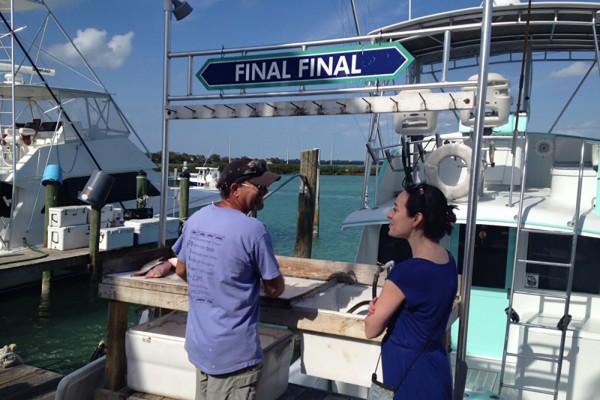 The Final Final fishing charter dock in the Florida Keys