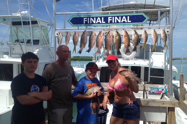 Snapper caught on Final Final fishing charter at Hawks Cay Resort in the Florida Keys