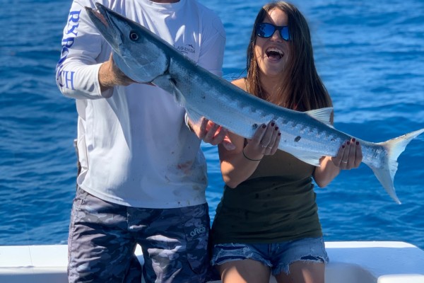 Barracuda caught on Final Final fishing charter at Hawks Cay Resort in the Florida Keys