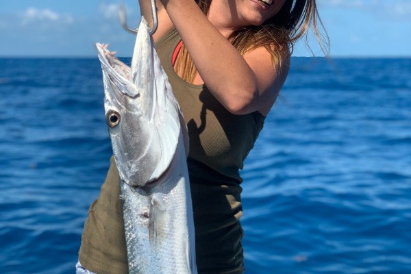 Barracuda caught on Final Final fishing charter at Hawks Cay Resort in the Florida Keys