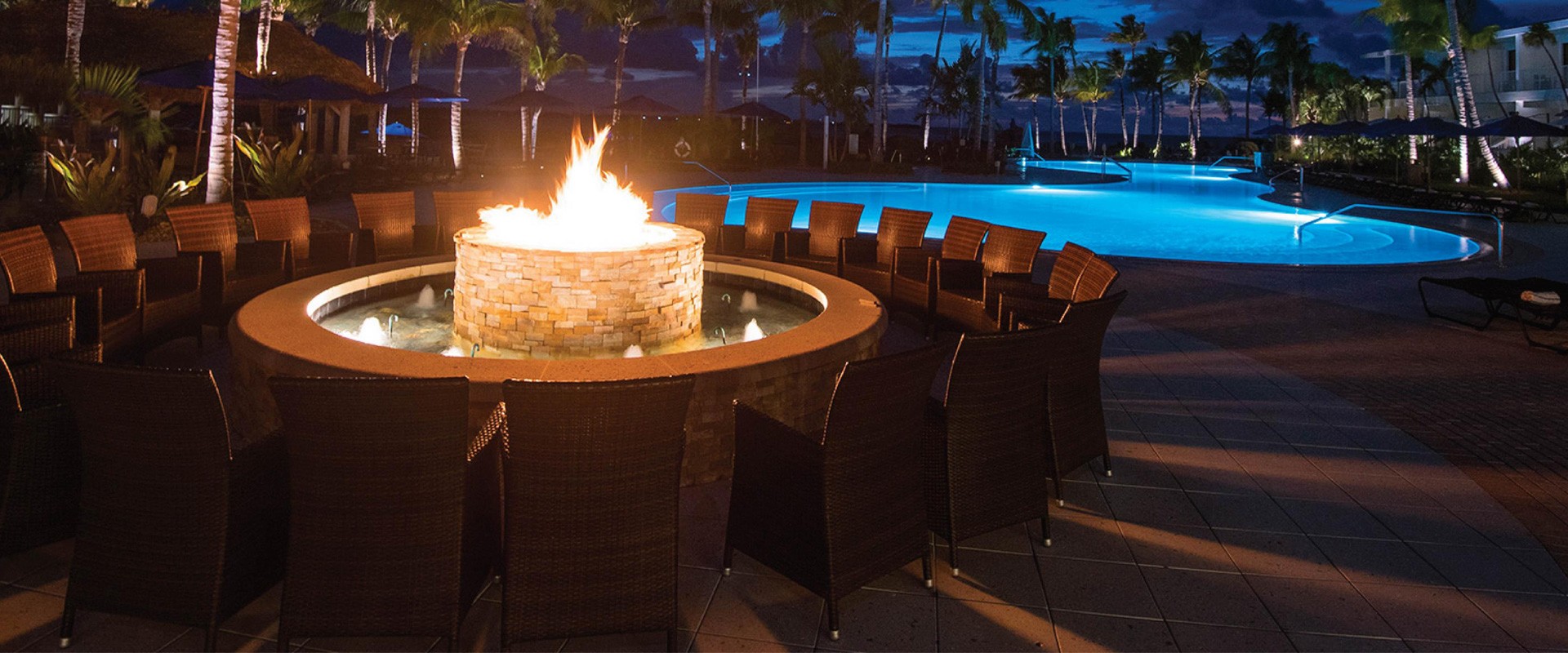 fire pit at Hawks Cay Resort in Florida