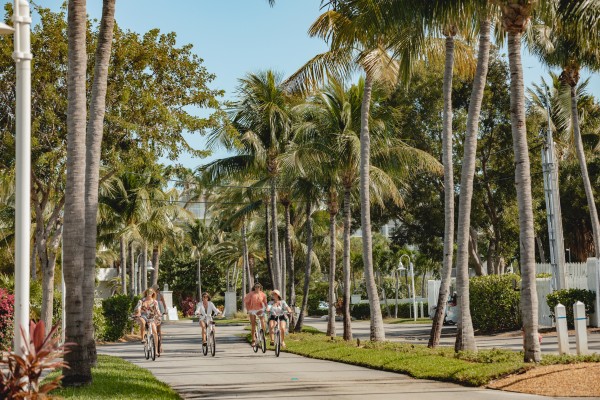Bike rentals are available at Hawks Cay