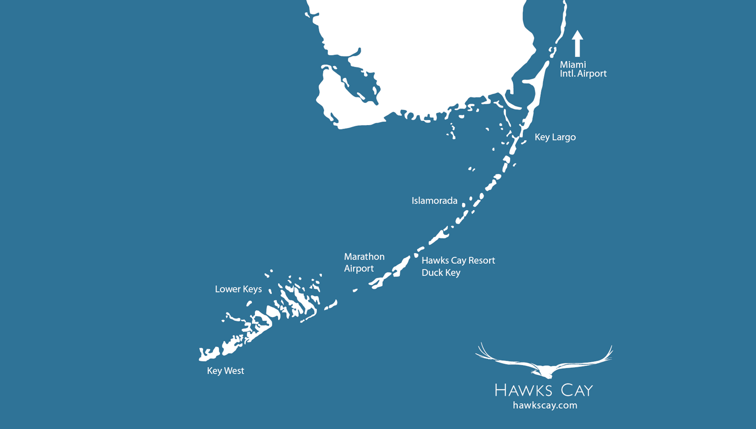 map of Hawks Cay location in Florida Keys