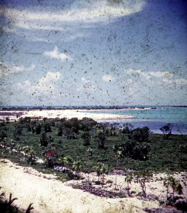 Vintage image of Duck Key shores and beach