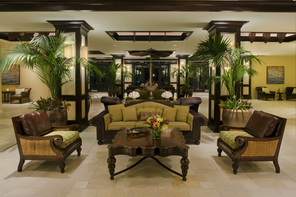 West Indies style resort lobby at Hawks Cay in 2007